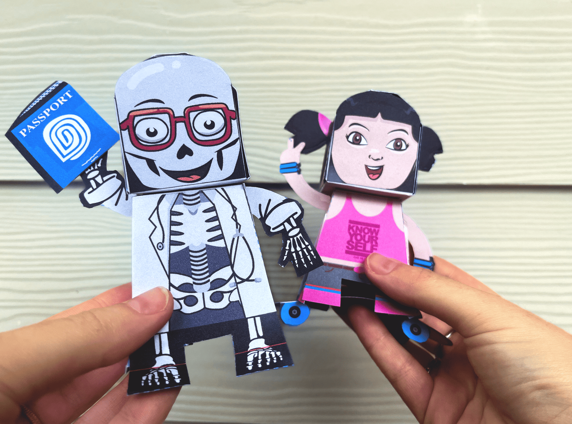 Dr. Bonyfide and Pinky DIY Paper Dolls Health Education for Children