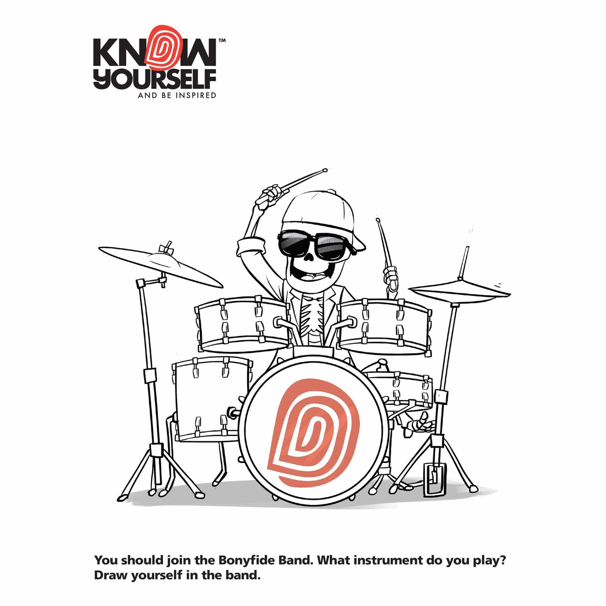 Join the Band - Dr B Coloring Page Health Education for Children