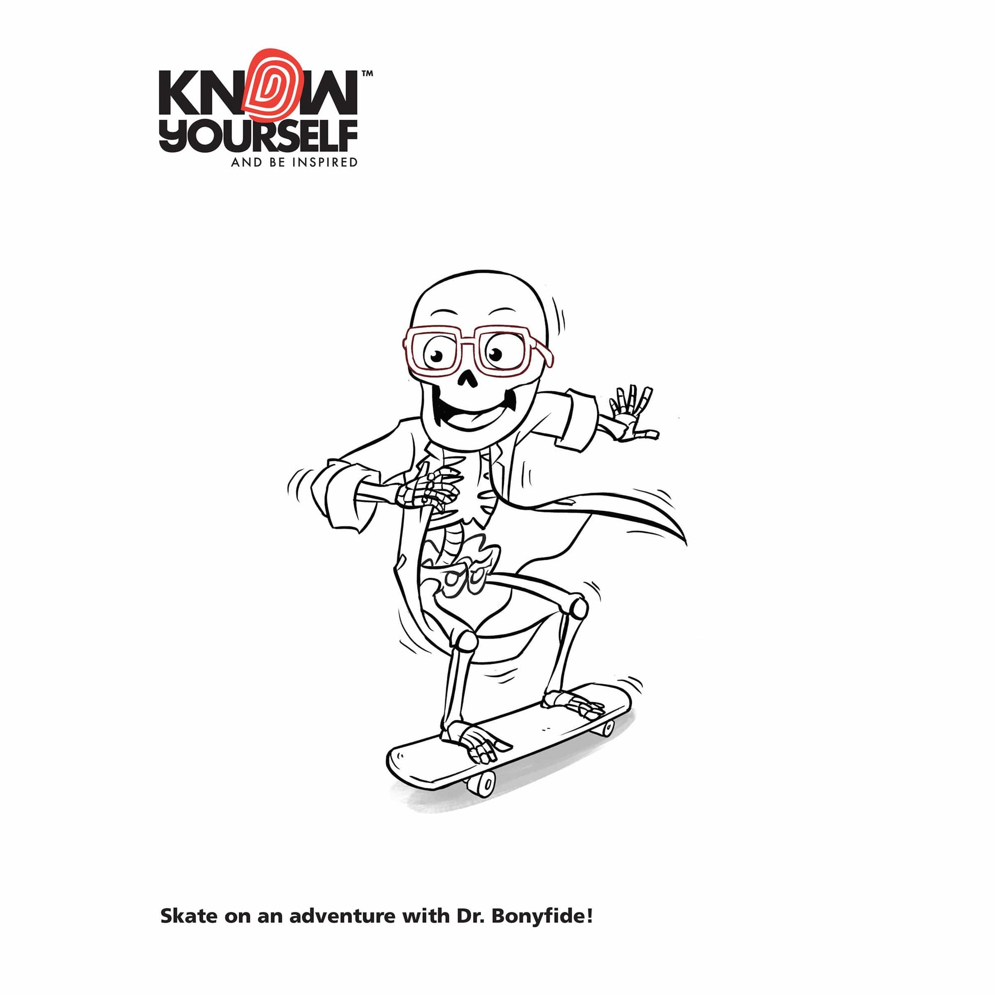 Skate With Dr B. Coloring Page 3 Health Education for Children