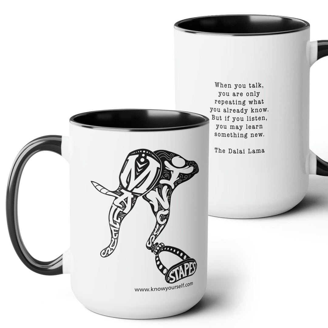 Anatomy Mug Set - Bones of the Ear, Foot, Spine, and Ribs - Black Health Education for Children