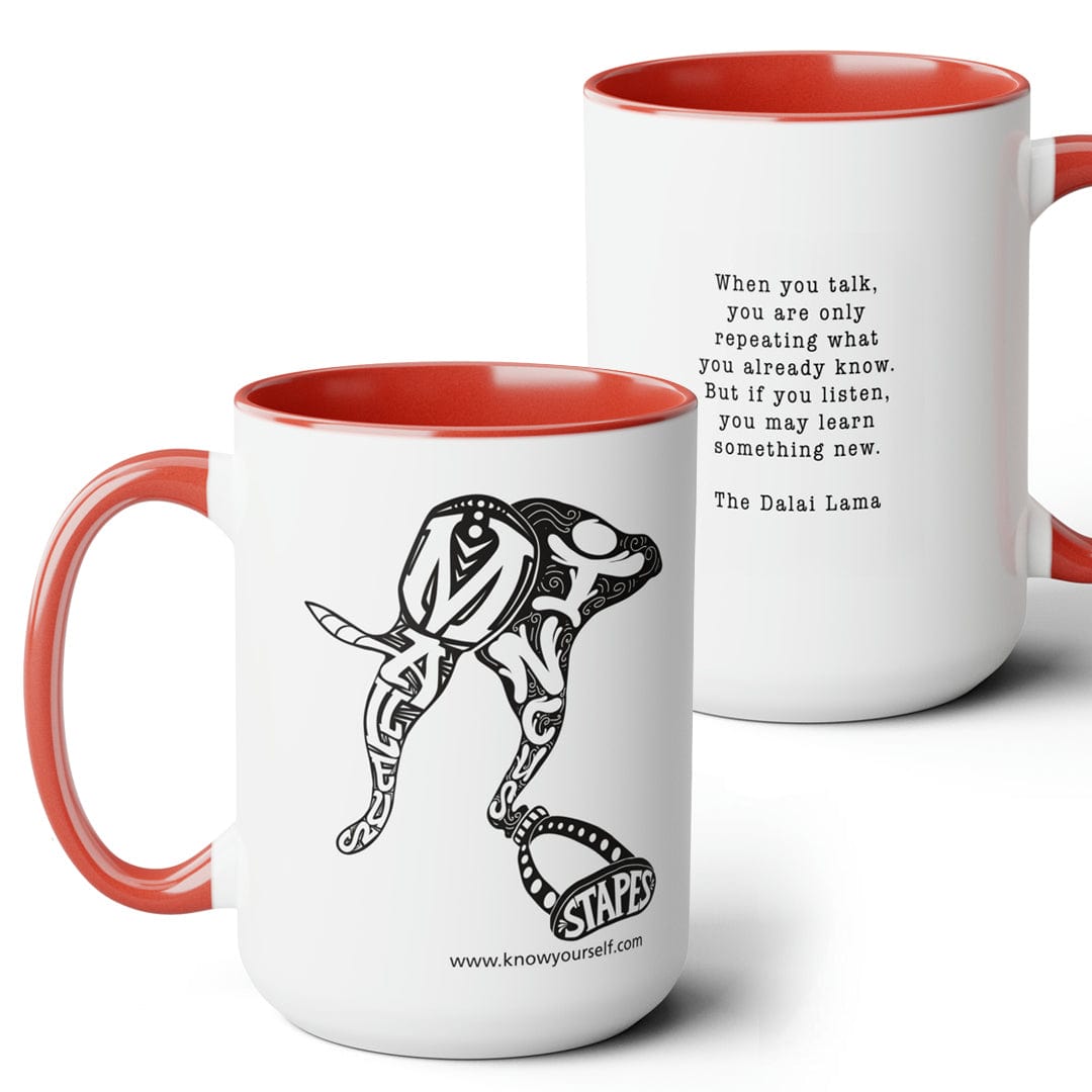 Anatomy Mug Set - Bones of the Ear, Foot, Spine, and Ribs Red Health Education for Children