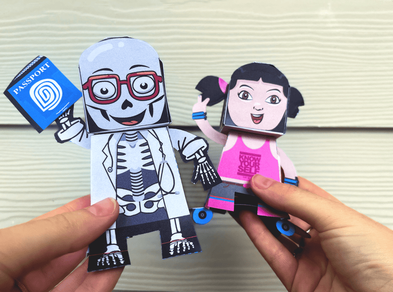 DIY Paper Dolls - Create Dr. Bonyfide and Pinky - Know Yourself