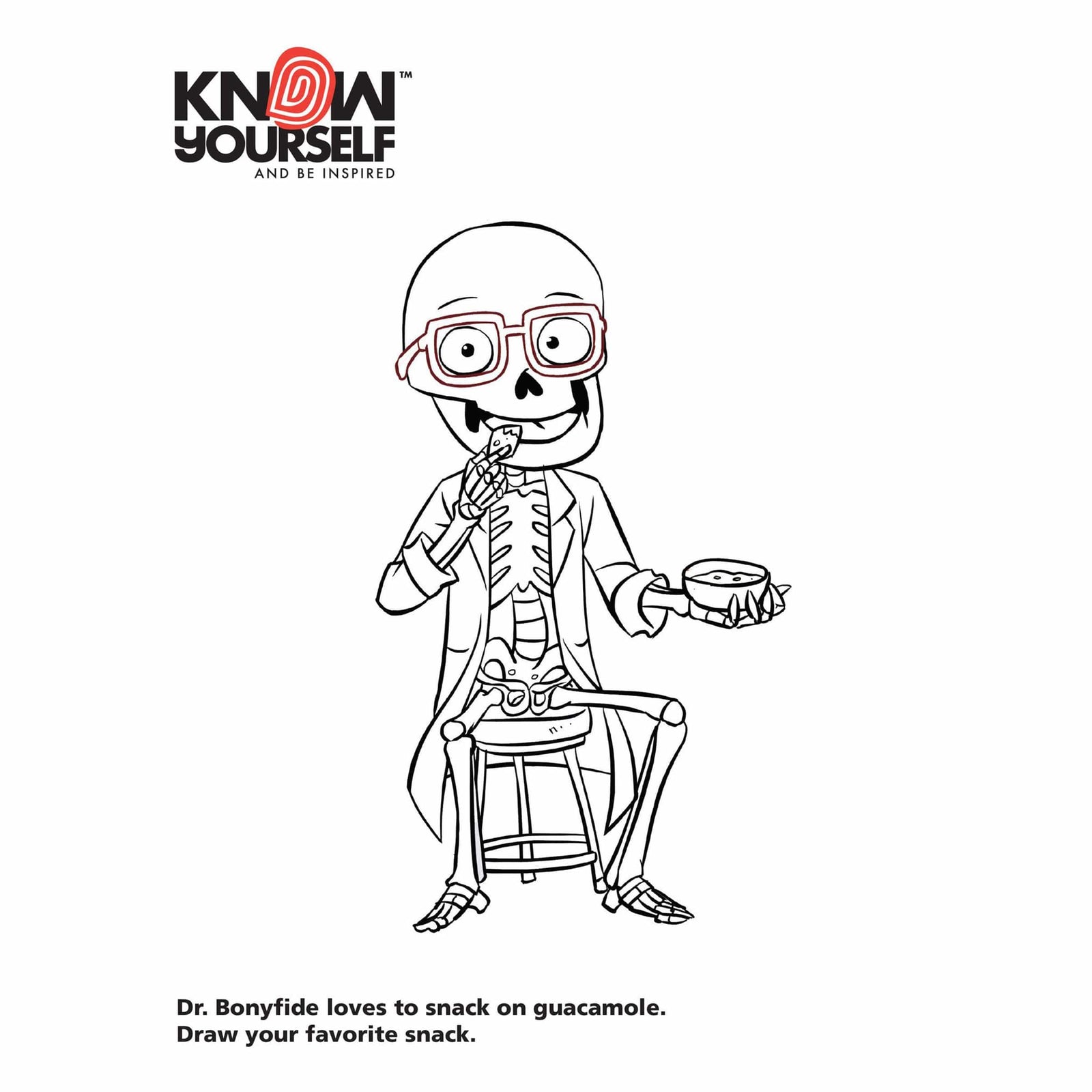 Snack with Dr. B Coloring Page 1 Health Education for Children